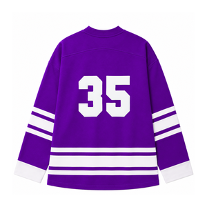 Camiseta de Hockey sobre Hielo de la Hermandad NCNW, Morada y Blanca, de Malla de Poliéster, Absorbente de Humedad, para Deportistas, Ropa Deportiva - Product Image 4