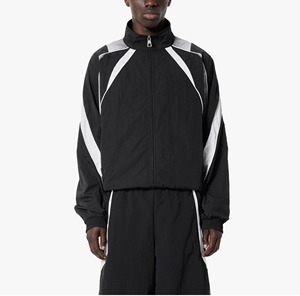 <b>Men's</b> Reflective Nylon Windbreaker Tracksuit Streetwear Zip Up Two Piece <b>Jacket</b> Pants Set - Product Image 2
