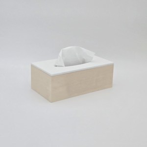 กล่องใส่กระดาษทิชชูไม้ ที่ใส่ของตกแต่งบ้านสไตล์โมเดิร์น - Product Image 1