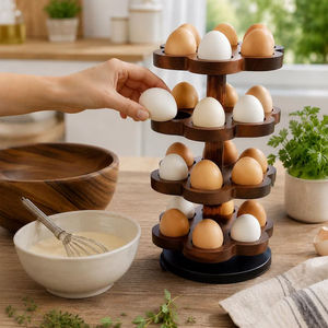 Wooden <b>Eco</b>-Friendly Stocked <b>Egg</b> Racks-Dishwasher & Freezer Safe - Product Image 6