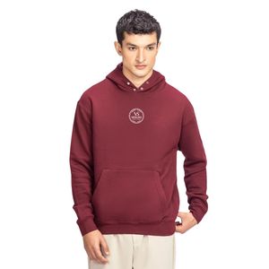 Sweat à capuche pour homme, coupe classique, en tissu polaire marron, avec patch en caoutchouc, boutons-pression, style streetwear décontracté, OEM ODM - Product Image 4