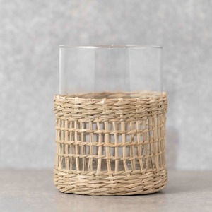 Vente en gros de verres fourniture de gobelets tissés ensemble de pichet et de verre avec support décoratif en jonc de mer - Product Image 6