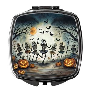 Spooky Halloween Dancing Skeletons Espejo de maquillaje compacto Portátil plegable de mano con tamaño de bolsillo para mujeres y niñas Regalos - Product Image 1