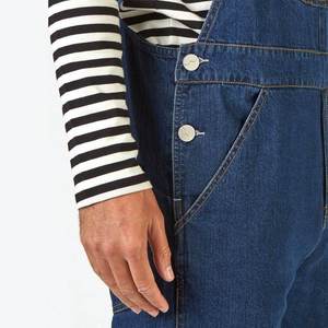 Men's Stonewashed Denim Overalls Regular Fit Mid Waist Casual <b>Blue</b> Jeans Pants With Pockets Spring Cotton Woven Custom Overalls - Product Image 6