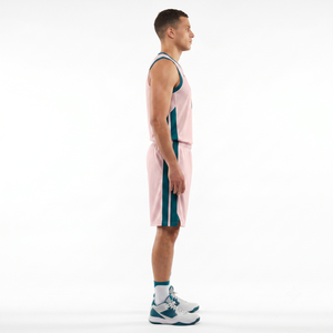 Conjunto de Uniforme de Baloncesto para Hombre, 100% Poliéster, Malla Elástica en Cuatro Direcciones, Estampado Sublimado, Camiseta Deportiva sin Mangas y Pantalones Cortos - Product Image 3
