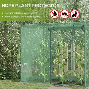 Rete da Giardino 1,8m x 0,9m x 1,5m con Gabbia per Ortaggi e Porte con Cerniera per Orto e Giardino - Product Image 4