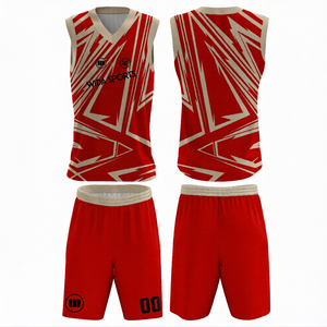 Unique Basketball Team Uniform Custom Made Set Jersey <b>Shorts</b> Performance Mesh Quick Dry Breathable 100% <b>Polyester</b> OEM ODM Sports - Product Image 1