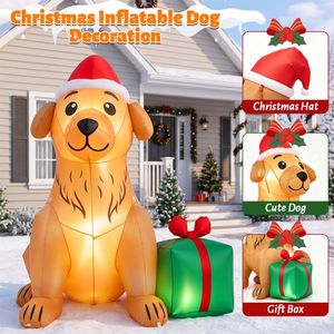 Cane Gonfiabile Natalizio Golden Retriever da 1,5 Metri per Decorazione Esterna del Giardino - Product Image 5