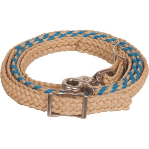 Caballo ecuestre Cuerda trenzada de nailon Riendas Doble tono Beige Rosa Color Ajuste y color personalizados - Product Image 6