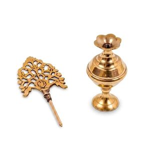 Classic Brass Surmedani Traditional Kohl <b>Container</b> Vintage Handcrafted Kajal Holder Decorative Brass Surma Dani - Product Image 3