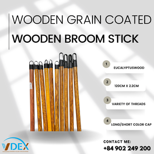 Meilleure vente 120cm Grain de bois PVC tête de balai en bois bâton de vadrouille et pelle à poussière accessoires de nettoyage ménager - Product Image 3