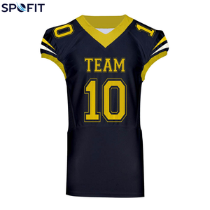 Maillot de football américain tendance personnalisé par sublimation, imprimé sur le devant, pour adulte, grande taille, respirant, antibactérien - Product Image 1