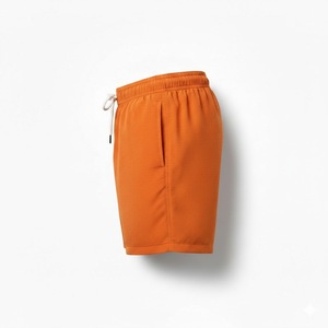 Shorts de sport pour hommes à taille haute, tricotés, avec taille élastique, séchage rapide et respirants, avec poches - Product Image 3