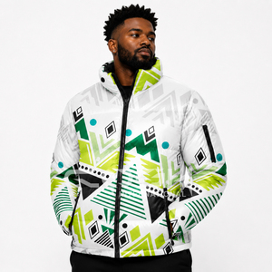 Veste matelassée pour homme entièrement sublimée sur mesure Cosh International, manteau d'hiver ultra chaud, col montant, veste thermique - Product Image 4