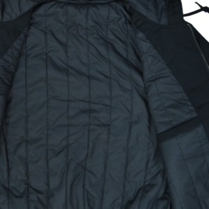 Men's Hooded Bomber <b>Jacket</b> Solid Color Polyester Windproof Winter Casual Thick <b>Zipper</b> Closure Front <b>Pocket</b> Design - Product Image 5