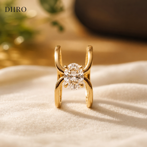 Two Tone <b>Moissanite</b> <b>Engagement</b> <b>Ring</b> <b>Oval</b> Shape Diamond Wedding Band Gold Plated Valentine Day Gift <b>Ring</b> - Product Image 5