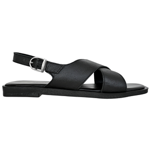 IR COLLECTION Sandales plates gladiateur en cuir véritable pour femme, style coréen, avec bride arrière réglable, légères - Product Image 3