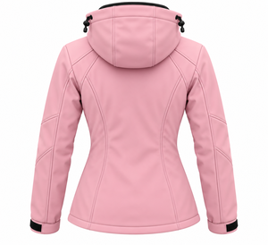 Chaqueta Softshell Técnica Rosa Pastel para Mujer, con Membrana de TPU, Forro de Microfelpa, Bolsillo Inclinado en el Pecho, Dobladillo con Cierre de Botones, OEM - Product Image 2