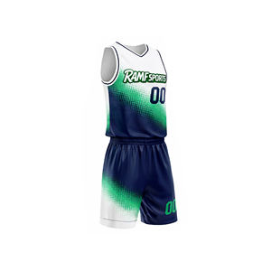 Uniforme de Baloncesto Sublimado Personalizado Unisex de Alta Calidad, Talla Grande, Transpirable, Antibacterial, de Secado Rápido, 100% Deportivo - Product Image 2