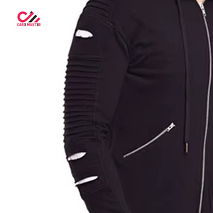 Conjunto de Sudadera con Capucha y Pantalones Deportivos de Felpa Francesa de Alta Calidad, Estilo Desgastado, Personalizado, para Hombre - Product Image 3