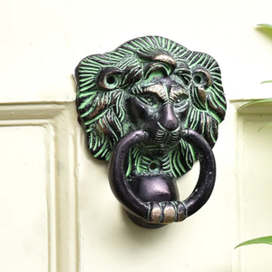 Battant de porte en laiton motif oiseau, poignée de porte vintage, quincaillerie de porte d'entrée antique - Product Image 4