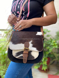 กระเป๋าสะพายไหล่หนังวัวแท้, กระเป๋าข้างสะพายข้างสไตล์ตะวันตก - Product Image 2