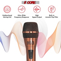 Microphone dynamique XLR 5Core pour karaoké, chant, studio, microphones portatifs