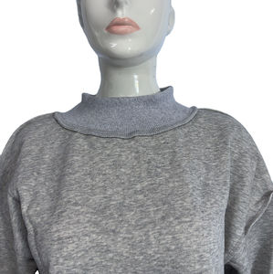 Sweat-shirt de luxe pour femme à col montant, avec broderie de logo personnalisé, en molleton technique épais, imprimé - Product Image 5