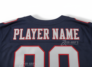 Ensemble de maillots de football américain personnalisés pour équipe, sublimés, col en V, anti-humidité, maille de marque premium, taille élastique, coupe régulière pour hommes adultes - Product Image 5