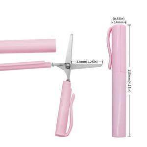 Ciseaux pliants miniatures Surtechs, type stylo, lame en acier inoxydable, coupe-papier de papeterie - Product Image 5