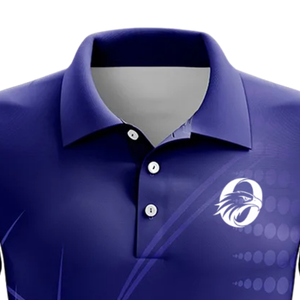 Men Blue Sublimation Cricket Jersey Short Sleeve Sports Shirt Training Match Wear <b>Athletic</b> Team Uniform Performance Clothing - Product Image 5