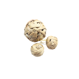 Vietchoice Eco Friendly Natural Fiber Pet Toy Safe Durable Small Animals Indoor Outdoor Modern Water Hyacinth Chew <b>Ball</b> - Product Image 1