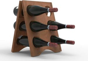 Compact Wooden Wine Rack For <b>Small</b> Kitchen Spaces With Elegant Look And Efficient Bottle Organization - Product Image 3