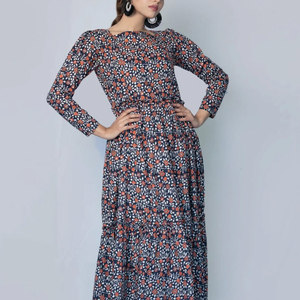 Vestido Estampado para Mujer, Hermoso Diseño Estampado, Vestido Informal para Dama, Elegante, Cómodo, Holgado, para Uso Diario en Verano - Product Image 4