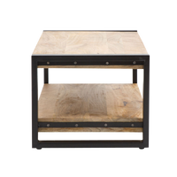 Table basse moderne en bois de manguier Vandana Nimbus Vento 100 cm
