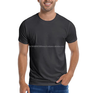 Camiseta de Bambú de Moda, Superventas, Suave, Blanca, de Color Sólido, Cuello Redondo, Informal, Básica, para Hombre - Product Image 3