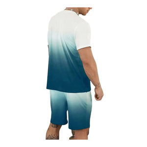 Ensemble court d'été respirant en tricot pour homme, style streetwear décontracté, 100 % coton, pour l'extérieur - Product Image 4