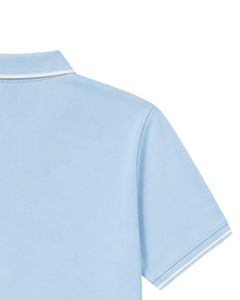 Camiseta Polo Azul Claro Personalizada para Hombre, Manga Corta, Informal, Lisa, Transpirable, para Golf, Verano, Mezcla de Algodón Premium - Product Image 5