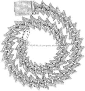 Premium Iced Out Moissanite Diamond in 925 Sterling <b>Silver</b> Hip Hop Jewelry for Men Perfect Clubwear Accessory at Best Price - Product Image 1