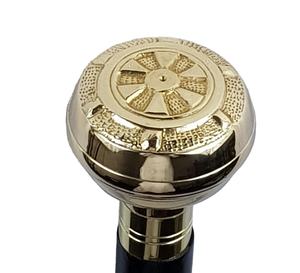 Bastón de Madera con Incrustaciones de Latón de AYAANS CREATIONS - Product Image 1