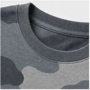 Camiseta de Manga Corta para Hombre con Estampado de Camuflaje Urbano Gris Nube, Cuello Redondo, MTS-CAMO-0002 - Product Image 6