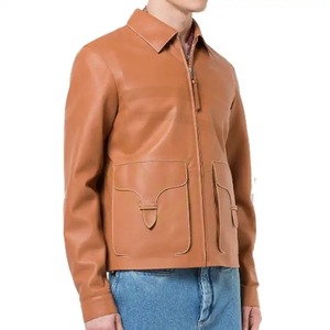 แจ็คเก็ตหนังแท้คุณภาพดีที่สุดสำหรับผู้ชาย รุ่นยอดนิยม คุณภาพเยี่ยม ระบายอากาศได้ดี  แจ็คเก็ตหนังผู้ชายแบบสั่งทำพิเศษ - Product Image 4