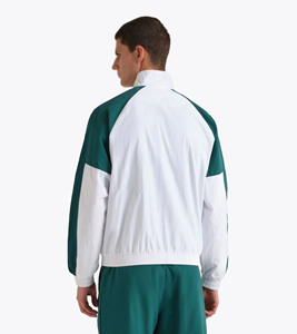 Ensemble de survêtement décontracté pour homme en nylon tissé bleu-gris, veste zippée et pantalon, idéal pour les activités sportives en extérieur - Product Image 3