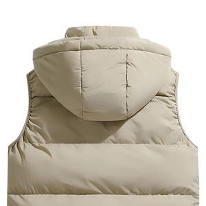 Gilet sans manches unisexe pour adulte, rembourré en coton, avec logo sur le devant, imperméable, fermeture éclair, pour l'hiver et les activités de plein air - Product Image 6