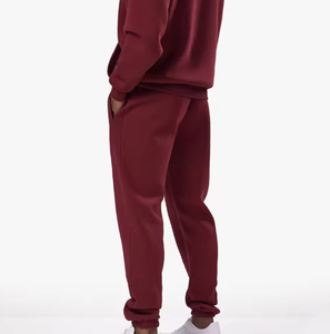 ชุดเสื้อฮู้ดดี้โอเวอร์ไซส์สีพื้นสำหรับผู้ชาย เสื้อสเวตเชิ้ตและกางเกงจ็อกเกอร์ลำลอง 2 ชิ้น ชุดกีฬาพรีเมียม - Product Image 4