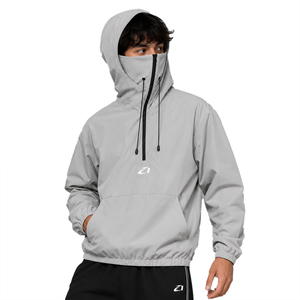 Custom Tactical Face Cover Windbreaker Men’s <b>Lightweight</b> Pullover Hooded Men's <b>Jackets</b> Outdoor Streetwear OEM Training Outerwear - Product Image 1