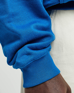 Royal Blue Oversized Hoodies 485 GSM 100% Cotton Fleece Drop Shoulder Boxy <b>Pullover</b> <b>Men</b> Custom Logo Streetwear Bulk Production - Product Image 6