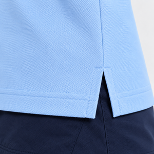 Women Blue Polo T Shirt Lyocell <b>Combed</b> Cotton Soft Jersey Short Sleeve Casual Top Ladies Apparel Wholesale Supplier OEM Custom - Product Image 6