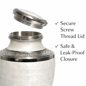 aluminium ceremonial urn aluminium aluminium ritual ashes urn aluminium farewell <b>memorial</b> urn aluminium last tribute urn <b>vase</b> - Product Image 4