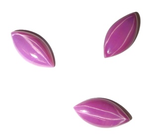 Rubis Étoilé Rose Taille Marquise 10x20 mm 9 Carats Créé en Laboratoire Poli Opaque Cabochon avec Effet Étoile à 6 Branches pour la Fabrication de Bijoux - Product Image 1